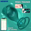 マストルベーターヘセクスアプリケーションBluetooth Penis Ex Vibrator Sex Toy for Male Prostate Massagerワイヤレスリモート遅延インプラントリング230719