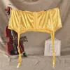 Пояс с высокой талией Желтая подтяжка для чулок Fishbone Lace Sexy Garters Refers for Stockings Женщины свадебное белье319U