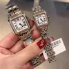 Panthere Watch CZ cyrkon Japan Kwarcowa zegarek Kobiety mężczyźni Para zegarków Panther ze stali nierdzewnej Roma Watche 22 27 mm297h