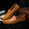 Geklede Schoenen Herfst Winter Hot Koop Calssic Bruin Casual Schoenen Voor Mannen Loafers Comfortabele Lederen Rijden Schoenen Voor Mannen Soft Flats Schoenen Mannelijk L230720