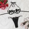 Altri accessori di moda Lingerie per le donne per il sesso Donne impertinenti Corsetto sexy Reggiseno con fiocco Set di mutandine Due pezzi Teddy Babydoll 298O