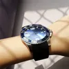 21mm Nieuwe Zwart Blauw Waterdicht Duiken Siliconen Rubber Horloge Bandjes Vouw Gesp voor L3 Hydro Verovering Horloge Tools237c