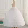White Plus Size Ball Gown Bridal Petticoat 6 Hoops Jupon Tarlatan Crinoline Underskirt Slips Make Dress Puffy Quince Bridal Debuta304Y