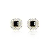 Stud 925 Sterling Silver Galvanized 14K Gold Black Zircon Boucles d'oreilles Convient aux femmes Français Vintage Température Polyvalent Bijoux 230719