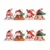 Geschenkverpakking 50 stuks Stijlvolle verpakking Rood lint Lichtgewicht Kerst Driehoek Papier Jaar
