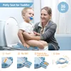 旅行Potties Tyry Hu Baby Pot Portableシリコントイレトレーニングシート3 in 1トイレ折りたたみ式の青い子供バッグ230720