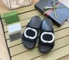 Kvinnor Designer Sandaler gummiläder Slides Dress Shoe Wedges Sandal Beach Slippers Luxury Summer Platform Sandal Slide Tjock Bottom 7T5