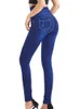 Leggings pour femmes Gym Sport Leggins Fitness Crayon Pantalon Femmes Faux Jeans Taille Haute Jegging Extensible Imprimé Pantalon