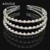 Beautiful Open pearl Bracelets Woman Bracelets Gold Silver Plated crystal Bangles Rhinestone Woman Jewelry Gifts L230704