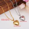 Regalo di San Valentino Cuore Medaglione Spazio vuoto Collana con ciondolo Gioielli da donna Oro giallo 18 carati GF Filled Romantic Fancy234u