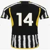 23 24 Soccer Jerseys Long Sleeve Home 23 24 Pogba di Maria Bonucci Vlahovic McKennie voetbalshirt