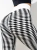 Женские леггинсы Черно белая зебра Печатные колготки плавные спортзал Женщины мода Сексуальные леггины, бегущие брюшные штаны для йоги