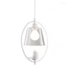 Lampes suspendues Les oiseaux simples nordiques Lumières vintage Lampe en verre propre américaine E27 Ampoule Salle à manger
