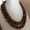 Bellissima collana di perle barocche di cioccolato dei Mari del Sud da 36 pollici 11-13 mm242L