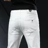 Hommes Stretch Skinny Jeans Mode Casual Slim Fit Denim Pantalon Blanc Pantalon Mâle Marque Vêtements D'affaires Pour Chinos Men's298K