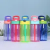 Bouteilles d'eau en plastique pour enfants de 5 couleurs 16 oz avec bouche de paille à bec de canard Bouteilles d'étudiants étanches de 500 ml PP Bouilloire de sport pour enfant portable 780 LL