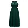 Abito da damigella d'onore verde scuro Abito da sera in chiffon lungo fino al pavimento Abiti da damigella d'onore su misura Abiti da sposa in pizzo e chiffon188T