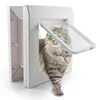 猫キャリアスマートペットドア4ウェイロックセキュリティロックABSプラスチックスイッチ犬フラップ方向小さなドアサプライズコントロールB9A1
