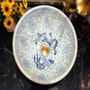 Lavandini in ceramica antica cinese Lavabo in porcellana Lavabo da appoggio in ceramica Lavelli da bagno Lavabo blu e bianco lavabo264A