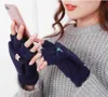 Ciepłe zimowe pluszowe kaszmirowe rękawiczki rozciągają wełniane dzianinowe rękawiczki luksusowe rękawiczki