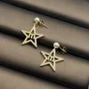miaos mius perle pentagone étoile m lettre mode tempérament simple polyvalent boucles d'oreilles collier boucles d'oreilles female0205c