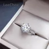 Anillo de moissanita, 1CT, 2CT, 3CT, VVS, prueba de diamante de laboratorio, joyería fina aprobada para mujer, regalo de fiesta de boda, Plata de Ley 925 auténtica Cluster2539