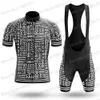 Ensembles de maillots de cyclisme Monochrome Tribal Team 2023 Ensemble à manches courtes Vêtements pour hommes Chemises de vélo de route Costume Cuissard à bretelles VTT Ropa 230721