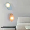 Vägglampa moderna led lampor vit blå grå bärnsten glas guld metall hem deco droppe för foajé sovrum trappor gång