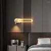 Luminária de parede led hexagonal decoração de quarto polia de madeira antiga cama inteligente iluminação de banheiro velas