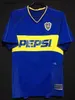 84ボカジュニアレトロサッカージャージーマラドーナローマンカニッジアリケルメパレルモサッカーシャツmaillot camiseta de futbol 1981