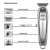 Clippers Trimmers Kemei Electric Hair Clipper Pełny metalowy trymer dla mężczyzn Broda Włosy Clipper Męs