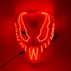 Parti Maskeleri Varış Cadılar Bayramı Maskesi Korku Venom LED LUMINOUS COSPlay Kostüm Makyaj Palavası 230721