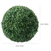 Dekorativa blommor 23 cm konstgjorda tak boxwood topiary växter bollar för inomhus utomhus trädgård bröllop balkong bakgård hem hängande