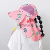 Caps Hats Summer Baby Bucket Hat 360 Bred Brim UV Protection Boys Girls Cap Children Panama Outdoor Beach Sun Hats Cartoon Fisherman Caps X0810