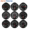 Dynoracing 2 52mm 7 Färger Hög hastighet Bil Boost Water Temp Oil Temp Oil Press Air Fuel Ratio Voltmeter EGT TACHOMETER RPM GA226U