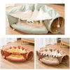 Cama túnel para gatos engraçado Dobrável Tenda para animais de estimação gatinho Filhote de cachorro Furões Coelho Brinquedos interativos 2 furos túnel para animais de estimação ninho de gato T200229283M