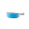 Раунда наборы наборы творческого веб -знаменитости градиент керамическая чаша для выпечки с ручкой скандинавской кухни стейк -сковорода диск