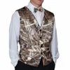 Camo Men Vests For Wedding Groom Wear Camouflage Slim Fit Plus Size amen Attire Waistcoat226u