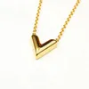 Never Fading Gold Plated Luxury Brand Designer love heart Pendants Necklaces Stainless Steel Letter Choker Pendant Necklace Beads Chain Jewelry Accessories Gifts