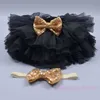 Atacado bebê meninas tutu saia arco gaze saias designer crianças com faixa de cabeça PP vestido curto vestidos de princesa roupas de bebê saia 0-3T