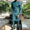 Survêtements pour hommes Dasiki African Clotin pour hommes Casual Reen Eometric Print Suit Lon Sleeve Sirt Pantalon Set 2 Pieces