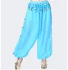 Roupas de ginástica Femininas Traje de Dança do Ventre Calças Harém Calças Longas Bollywood Outfits Carnaval Performance Chiffon Elástico Cintura