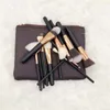 Profesyonel 15 adet siyah makyaj fırçası seti temel fırça göz farı fırçası güzellik makyaj araçları