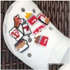 Аксессуары для запчастей для обуви Wholwsale Fast Food Chick Film Arog Charms for Buckcle Decoration Gift Del Del DH81M