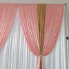 2021 Summer Style 3m by 6m Wedding Decor White Curtain Blush Pink Ice Silk Gold Sequin Drape Bakgrund Födelsedagsfest Dekoration316q