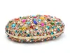 Avondtassen Merk Designer Luxe Crystal Multicolor Clutch Bag Vrouwen Diamant Gouden Ovale Bruiloft Banket Portemonnee Handtassen SC467 230720