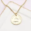 20 Style Luxury Designer Halsband Pendant Halsband Designers Round Gold Plated Pendant Rostfritt stål Brev för kvinnor Bröllopsmycken ingen låda