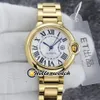 33mm V2 W2BB0002 W2BB0023 Fashion Lady Orologi Giappone NH05 NH06 Orologio da donna Quadrante bianco Texture Bracciale in acciaio oro 18 carati Zaffiro Wr230E