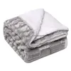 Couvertures Épaissie Double Couche Cachemire Couverture Imitation Fourrure Dos En Peluche Imprimé Cravate Teinté Laine Brossée Drop Delivery Home Garden Tex Dhrwg