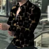 Camicie casual da uomo Camicie da uomo a maniche lunghe con stampa 3D Camicia slim fit Muscle T Camicie Top Uomo Harajuku Plus Size Cardigan Abbigliamento uomo L230721